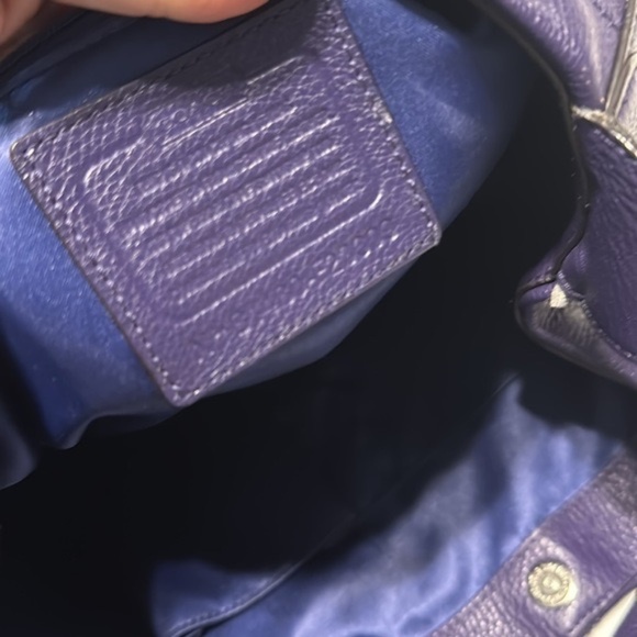 NWOT Coach of New York Avery leather hobo purse indigo purple - Picture 10 of 12